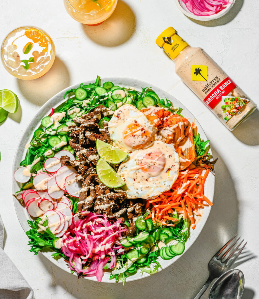Korean Bulgogi Beef Salad Recipe Sriracha Ranch Dressing